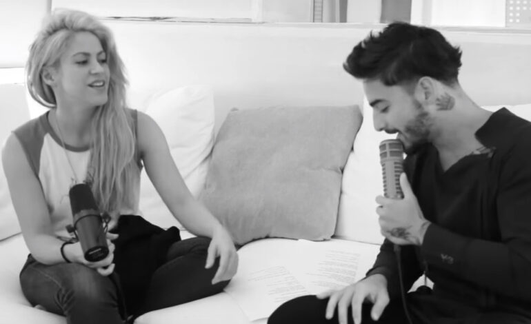  Shakira comparte un vídeo junto a Maluma cantando ‘Trap’ en el estudio